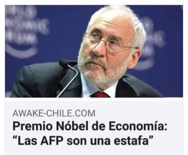 Al Facherío que se ofrece tan amablemente para explicar el robo de las AFP, les dejo a un caballero que la hizo corta y se ganó el Premio Nobel de Economía (casi nada)
En una de esas los fachos quieren ampliar su visión e incluir más contenido a sus clases de Previsión en Chile👇