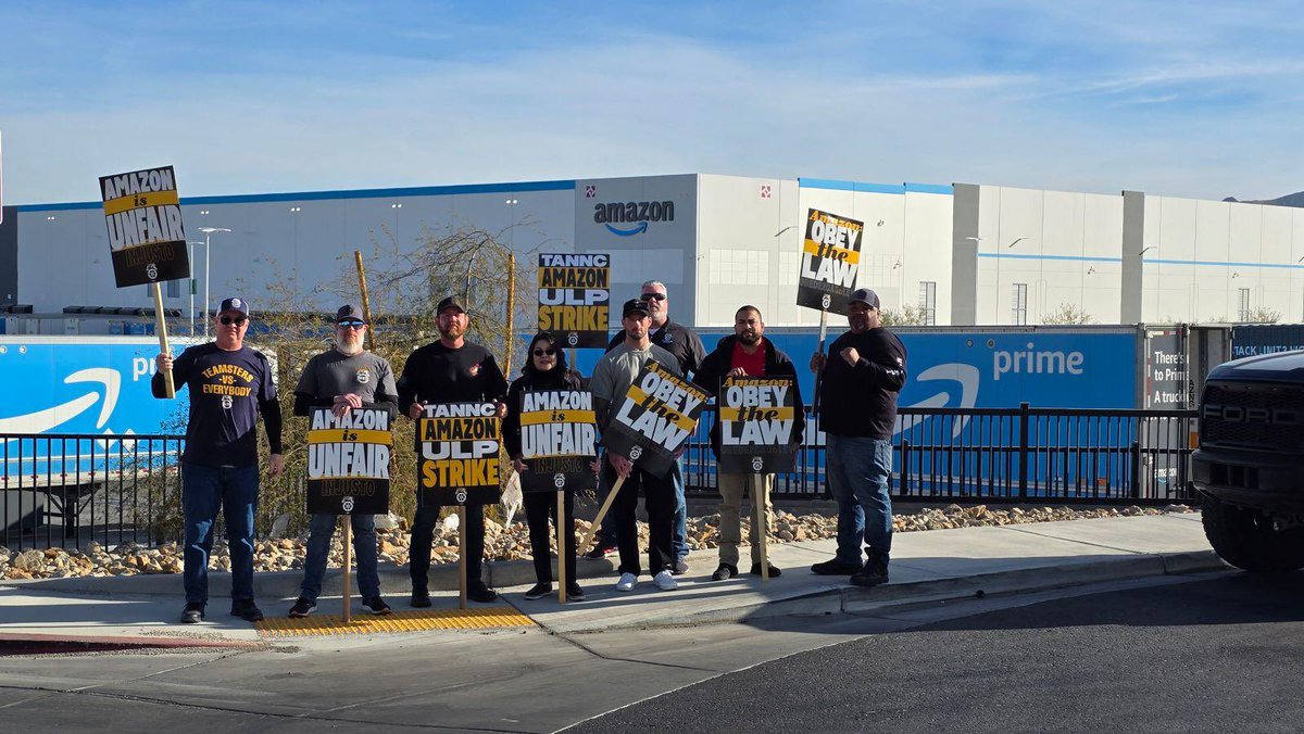 Standing in solidarity with our fellow Brothers and Sisters who are fighting for a contract at Amazon! Teamsters Local 631, 14 and 986.