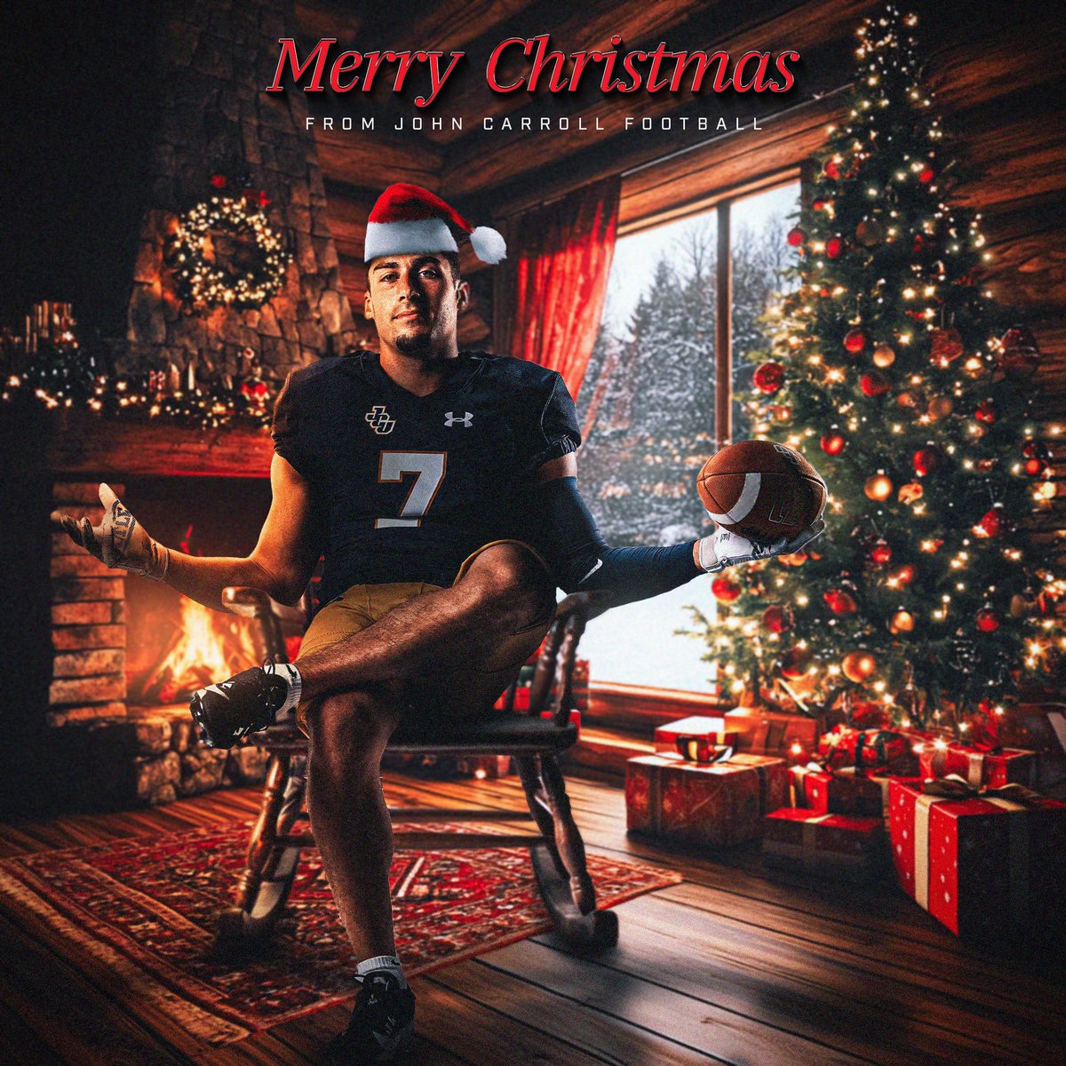From our football family to yours, Merry Christmas! 🎄

#MenOfCarroll #OnwardOn
