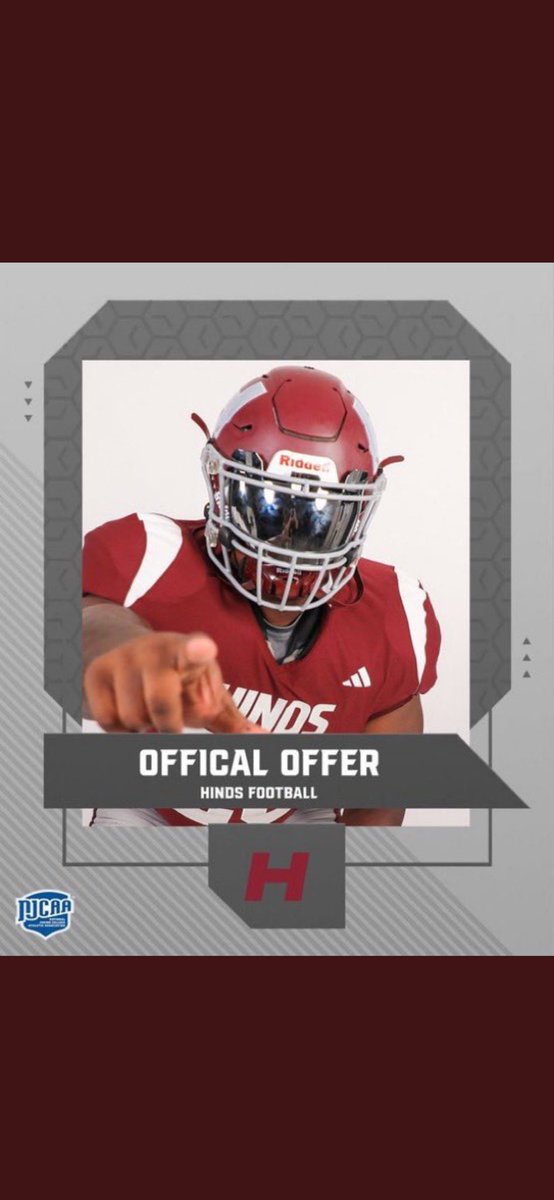 #AGTG Blessed too receive a offer from Hinds
Community College 🔴⚪️
<a href="/Coach_OC14/">Omarr Conner</a> <a href="/CMF2023/">mfair</a>