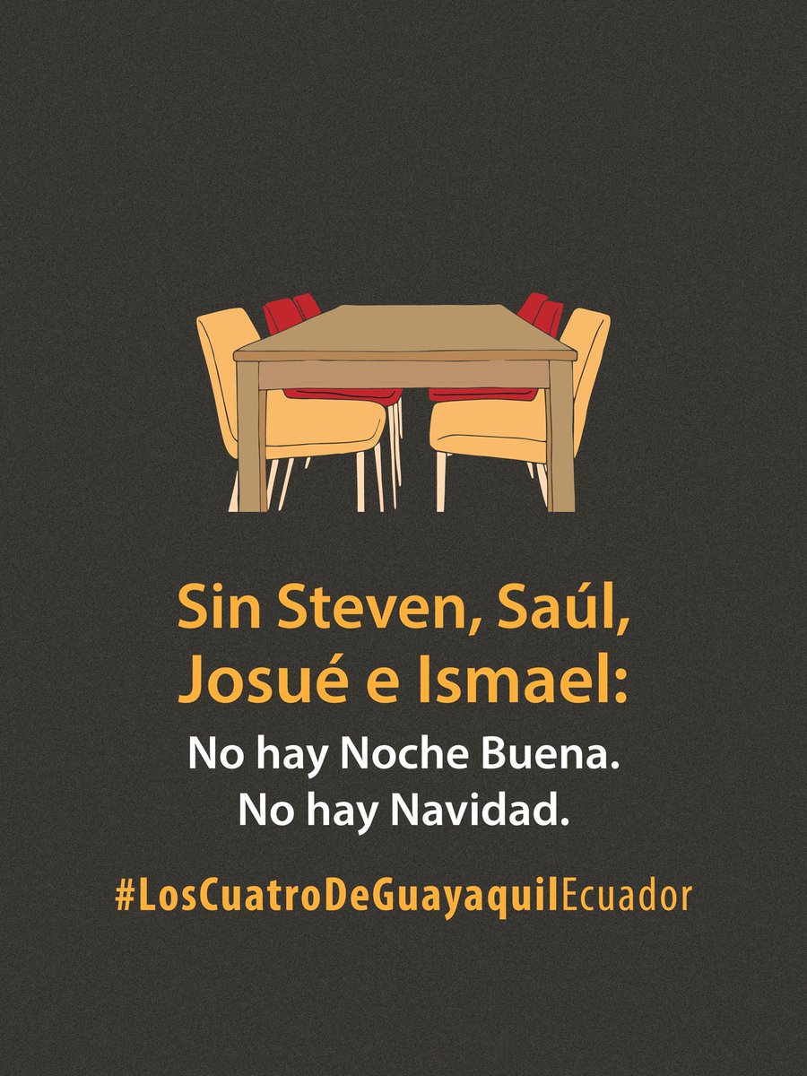 Hoy faltan 4 niños en Guayaquil, Ecuador: Steven, Saúl, Josué e Ismael.
Esta noche, mientras abrazas a los tuyos, piensa en las familias que los esperan con el corazón roto 💔 y la esperanza intacta.
#LosCuatroDeGuayaquil