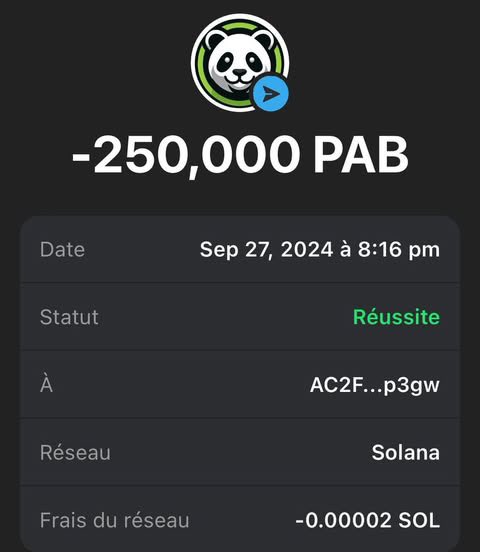 $PAB Airdrop Eligible For 24 Hours 🪂

Drop Your Solana $SOL Address + Follow 🔔RT ♻️

Airdropping 100K $PAB To Each Address 🐼