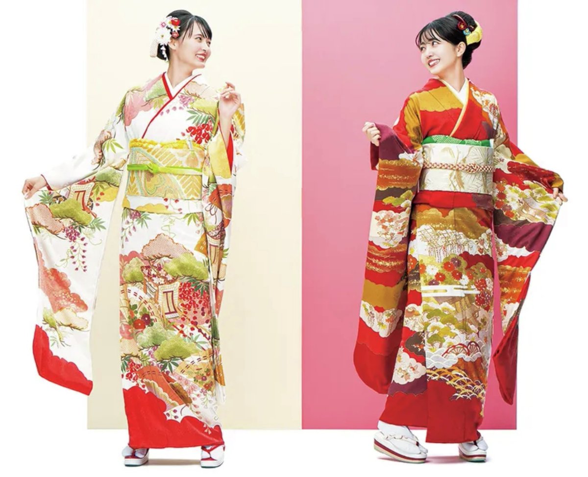 乃木坂46・久保史緒里さんと遠藤さくらさん、艶やかな振袖姿とともに