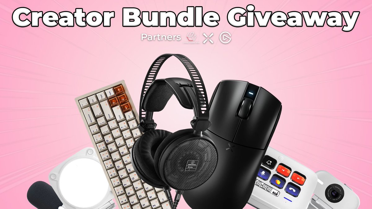 Content Creator Giveaway. Massive thats to the partners Lethal, Elgato, and Hitscan!
Winner recieves: Elgato creator bundle, AT R70x with schiit gunnr and modmic, magger 68, saturn pro, and hitscan hyperlight!

To enter:
Like this tweet 
Retweet &amp; Tag 2 people 
Follow