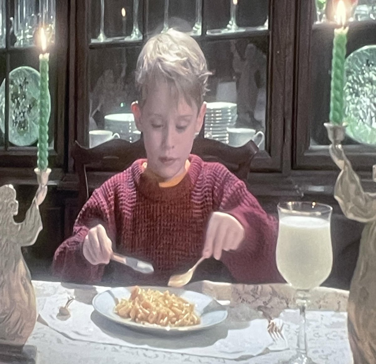 Still mad Kevin never got a bite of that mac n cheese