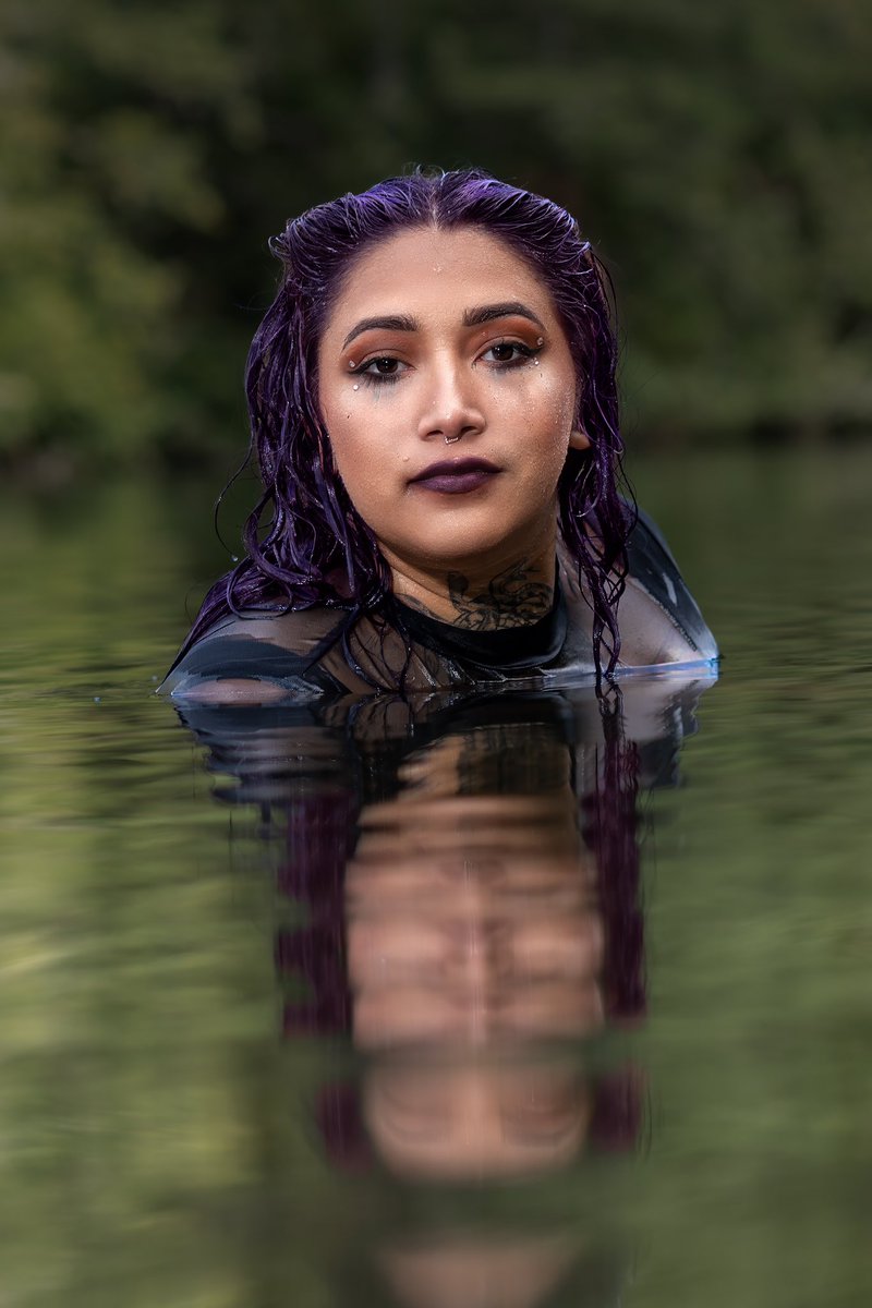 Mary in the lake. 

#PortraitInWater #WaterReflections #MoodyPortraits #OutdoorPortrait
#DreamyVibes #EmotivePortraits #DarkBeauty #AlternativeBeauty #PurpleHairMagic #UniquePhotography #CreativeExpression #PortraitOfTheDay #ArtisticPortraiture #PhotographyLovers