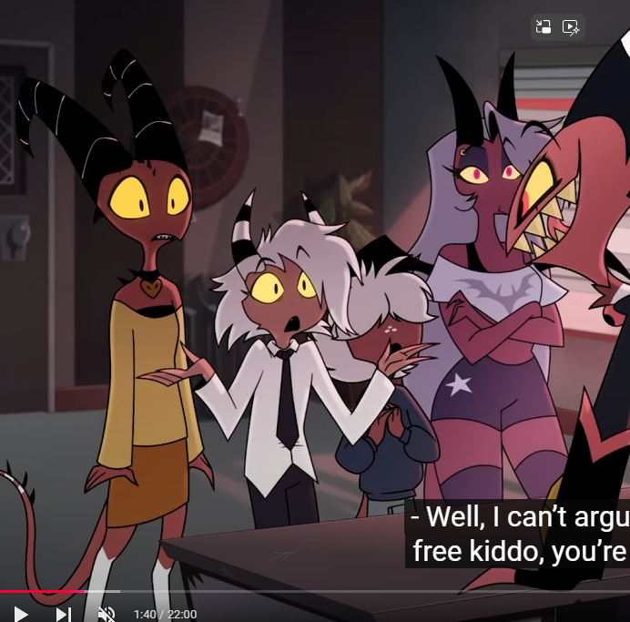 I'm going to say it, I REALLY hope we see these four again! They are adorable and I really love how they're kind of imp counterparts of the IMP crew, especially the one that looks like Loona. They are so adorable! and now that Blitz is successful, hopefully he can hire them!