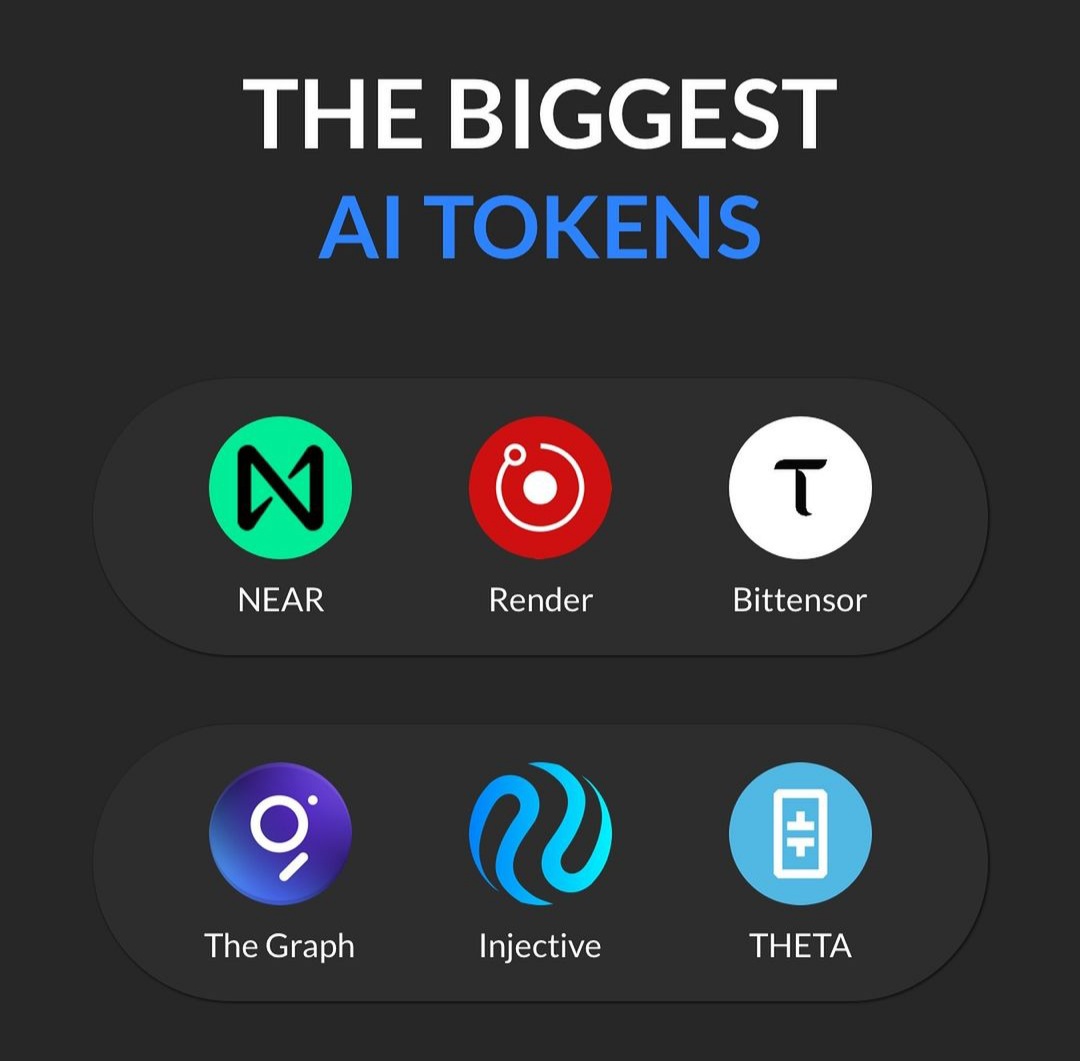 SharpXCrypto's tweet image. Top AI Tokens to keep an eye on for the future🚀🔥

#AI #Web3 #Near #Render #Graph #Theta #Crypto #Token #Alt #DeFi #Tech #News #BTC #ETH #INJ #TNT #Bits #Coin #Data #Meta #DApp #Chain #Edge #Grid #NFT #DAO #Web #ML #Fin #App #Crypto #BullMarket #Bullish #Injective #Bittensor