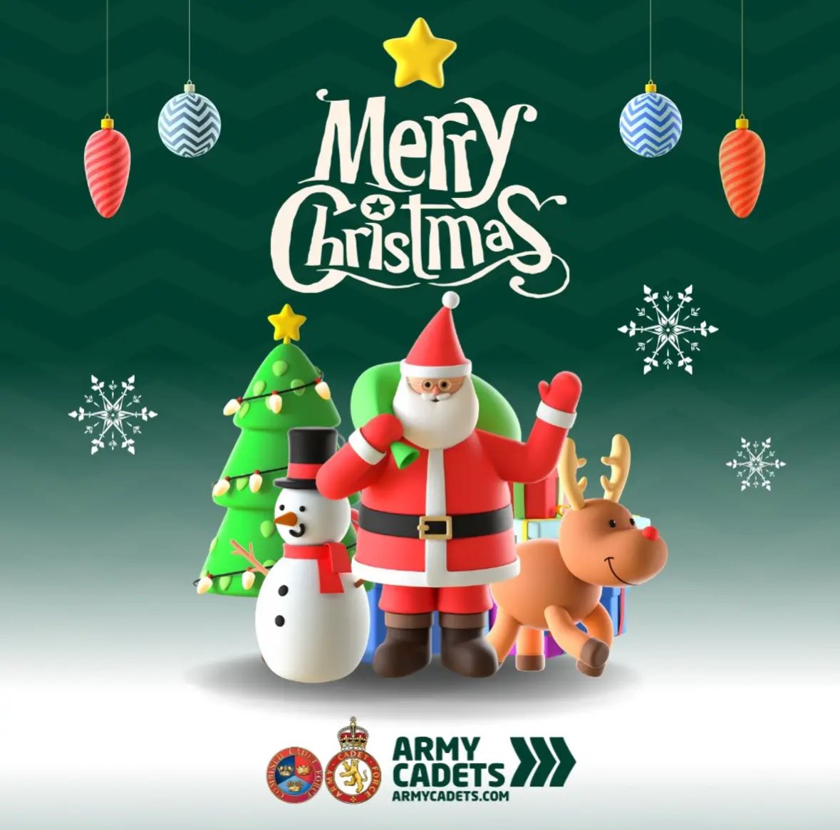 Wishing all of our Cadets, Cadet Force Adult Volunteers, Support Staff and their families and loved ones a very Merry Christmas 🎄 

We hope you enjoy the festive period 🎅 

#MerryChristmas 

#HantsIOWACF #ArmyCadetsUK #GoingFurther