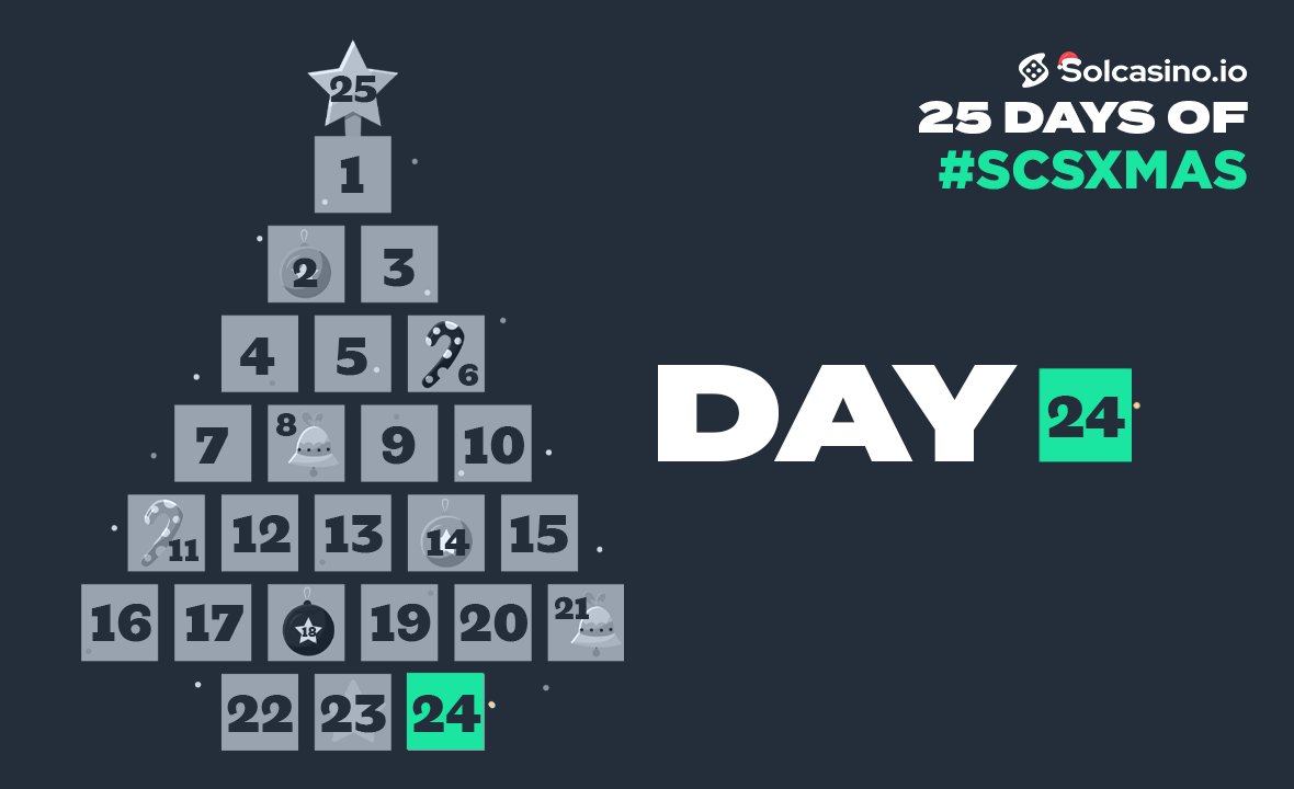 solcasino's tweet photo. Who's ready for tomorrow? 🤩 🎅

Like + Reply with "#SCSXMAS 🎄" for a chance to be the winner of what's inside gift number 24! 🎁