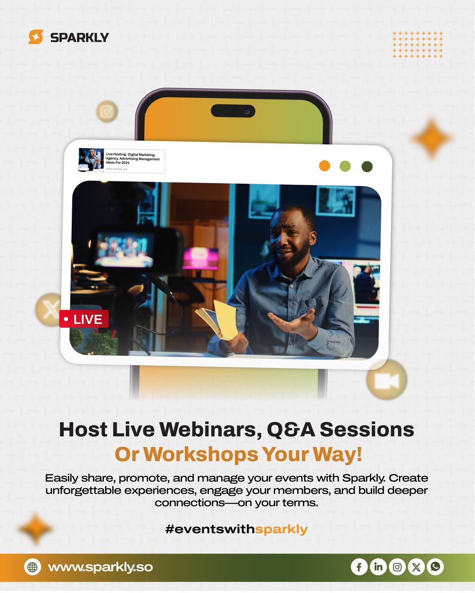 sparklyso's tweet photo. Turn your events into income streams! 💸✨ With Sparkly, host unforgettable events and monetize effortlessly. From tickets to exclusive perks, we’ve got you covered. Start earning today! 🚀 #EventMonetization #Sparkly https://t.co/qSM1ZlwVh0