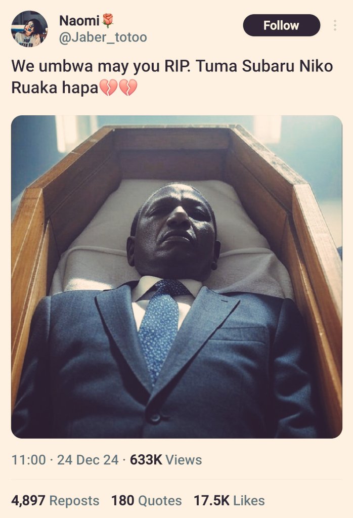 magwaz3's tweet photo. Naomi has been abducted after this post. You mean even ladies are a threat to William Ruto? 
#FreeNaomi https://t.co/ZhR3Qvgobk