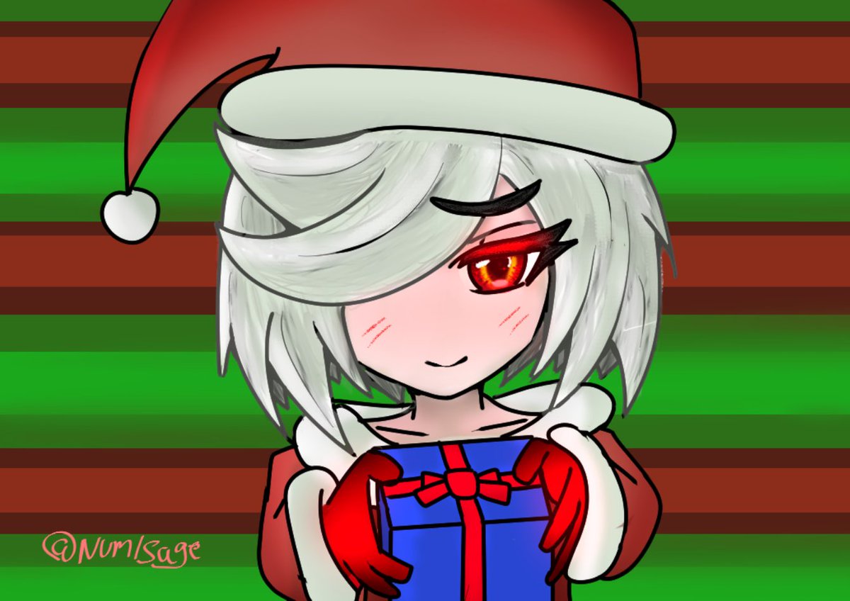 Num1Sage's tweet image. Todays art:
drew sage again lol 

MERRY CHRISTMAS CHATCHAT ❤️💚