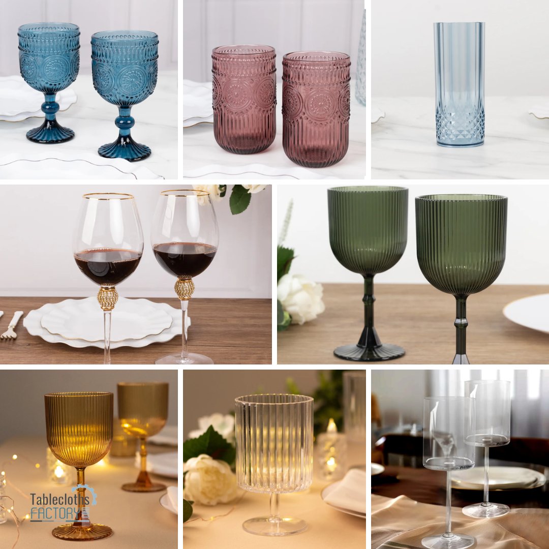 TableclothsF's tweet image. We've expanded our Premium Drinkware Collection -- now offering more styles and colors you can reuse event after event!

Shop our Premium Drinkware Collection: bit.ly/41Djyk3 

#drinkware #glasses #dinnerware #partydecor #eventdecor #eventpro #TableclothsFactory