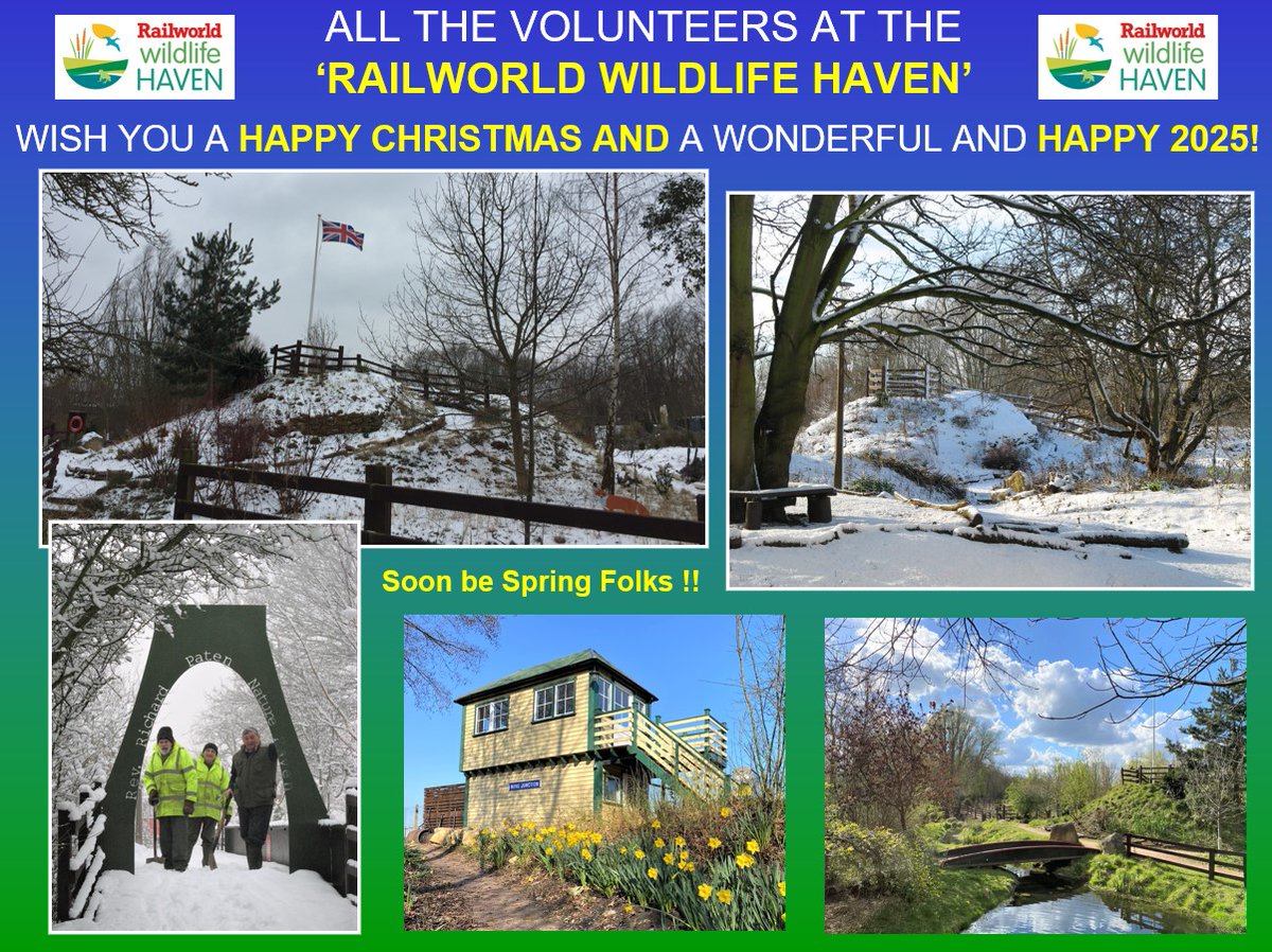 We wish you all a Wonderful Christmas and Fabulous New Year! - Volunteers have now closed 'Railworld Wildlife Haven' - Until 4th &amp; 5th January 2025 - Then we are Open 10:30 till 15:30 - We are open Every Weekend in January and February - Then Half Term - End of February!