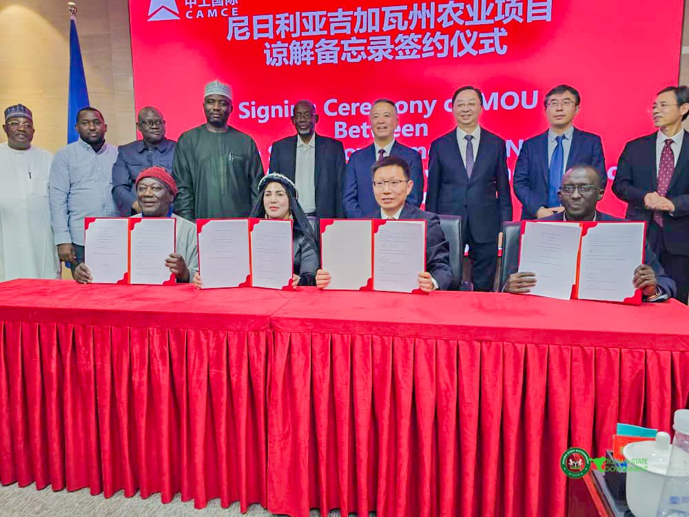 uanamadi's tweet photo. Today, I presided over the signing of a partnership between Jigawa State, China CAMC Engineering Co., Ltd. (CAMCE), and the National Agricultural Development Fund (@nadfng) in Beijing, China. This agreement is a big step toward modernizing agriculture in Jigawa and creating real opportunities for our farmers and communities. It reflects our commitment to improving lives and building a stronger future for the state.

The partnership will bring in better seeds, modern irrigation systems, and practical training for farmers to grow crops like sesame, soybean, and hibiscus more effectively. We’re also introducing advanced tools for cleaning, drying, and processing these crops. This will help our farmers meet international standards, add value to their harvests, and connect to both local and global markets.

Sustainability is at the heart of this plan. We’re using renewable energy like solar and biogas to power irrigation systems and processing centers. This will lower costs, reduce environmental impact, and make farming more efficient. With CAMCE’s expertise and NADF’s support, we’re building a system that supports both the environment and the people who depend on it.

This agreement is about more than farming—it’s about transforming Jigawa’s economy and securing a brighter future for its people. It will give farmers the tools and funding they need to grow their businesses while giving our produce a place on the global stage. This is the start of something great for Jigawa State.

#SustainableFuture #SustainableFarming #JigawaState #FoodSecurity
