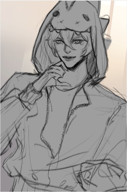 My latest commission + screenshot of the process🐊🐊 🐊