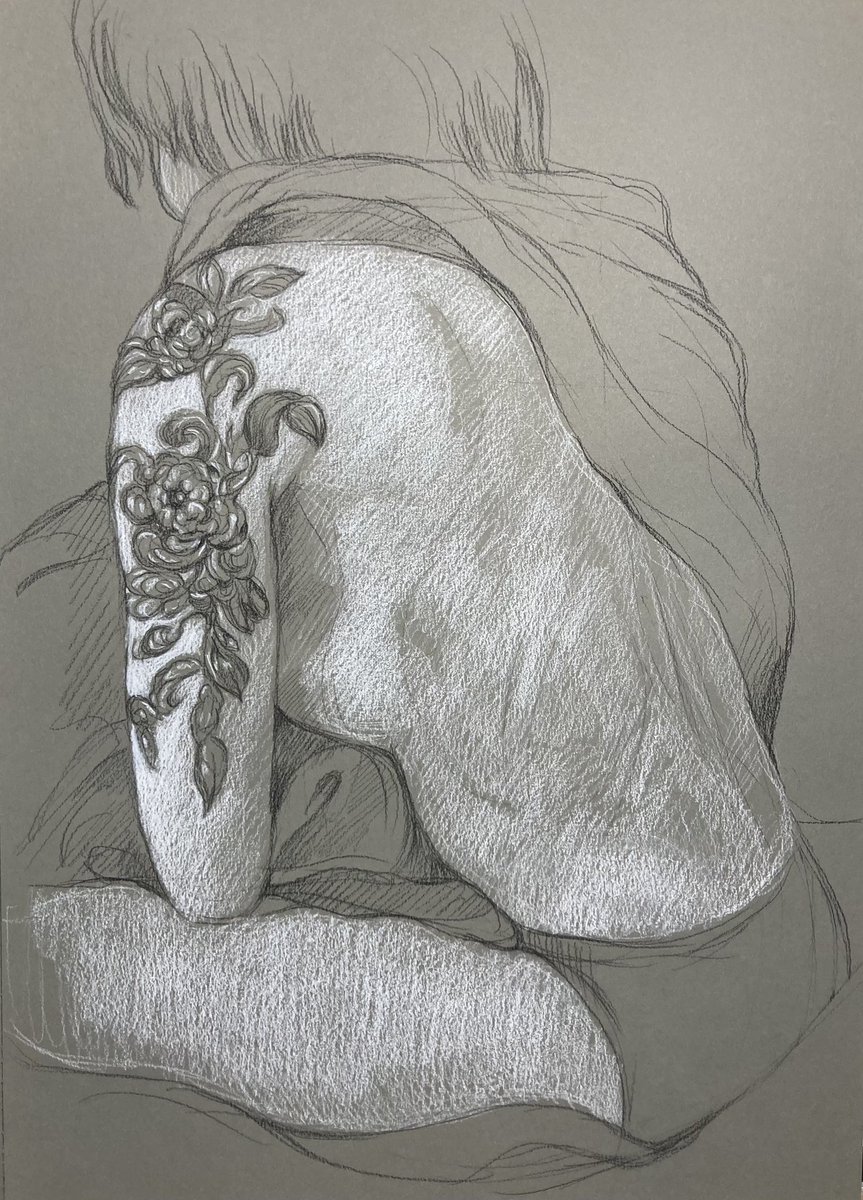 HarryBoudchicha's tweet image. #calendrierdelavent jour 24 Joyeux Noël 🎁🎄🎊#muse @sharpbladx @blxdeover #lifedrawing , Pierre noire et crayon blanc , pose de 15 min   #croquis , #atelierharryboudchicha harryboudchicha.com #harryboudchicha , #drawing  #artist #paris14 #FigureDrawing #Artwork #sketchbook