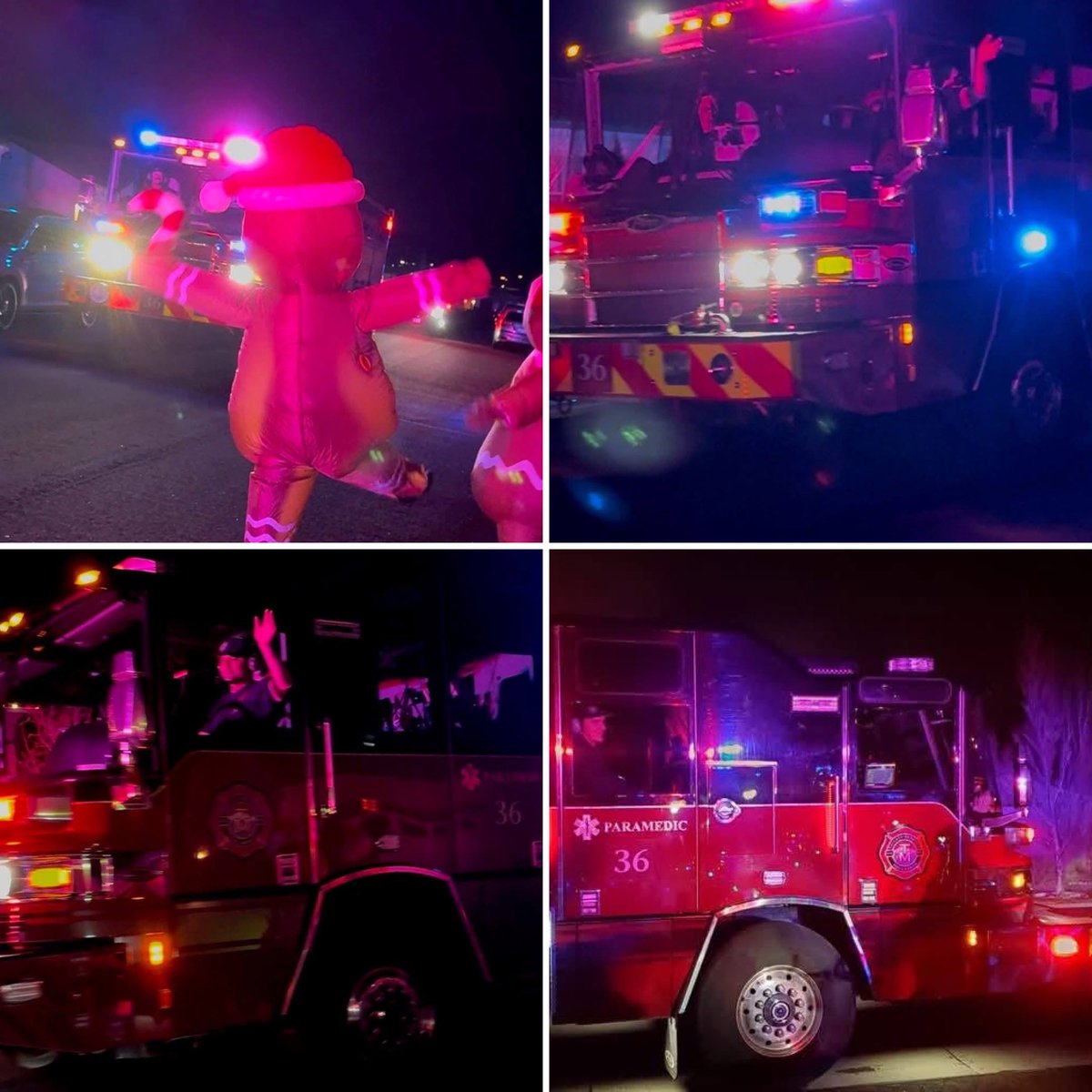 TMFPD's tweet photo. We enjoyed participating in the Mountain Gate community Christmas Parade. Wishing everyone in Washoe County a wonderful and safe Christmas and Holiday Season. From the crew at #TMFR Station 36 (ArrowCreek). #FireSafeHoliday #christmas2024 https://t.co/5vW3GJMAui