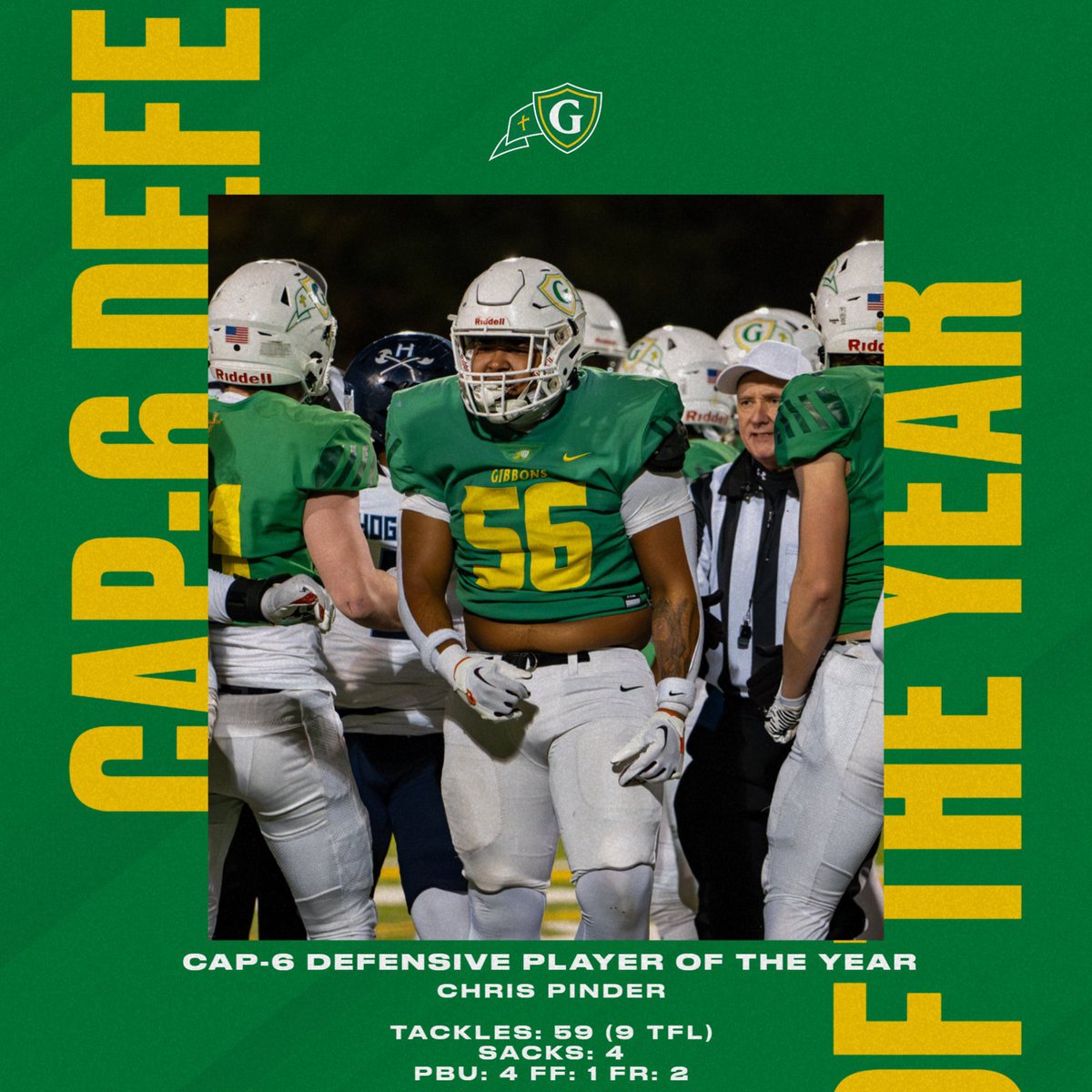 Cardinal Gibbons Athletics ๐ฐ (@athleticscghsnc) on Twitter photo Gannon Jones was POTY in the Cap-6, Chris Pinder was DPOTY Gannon Jones was POTY in the Cap-6, Chris Pinder was DPOTY