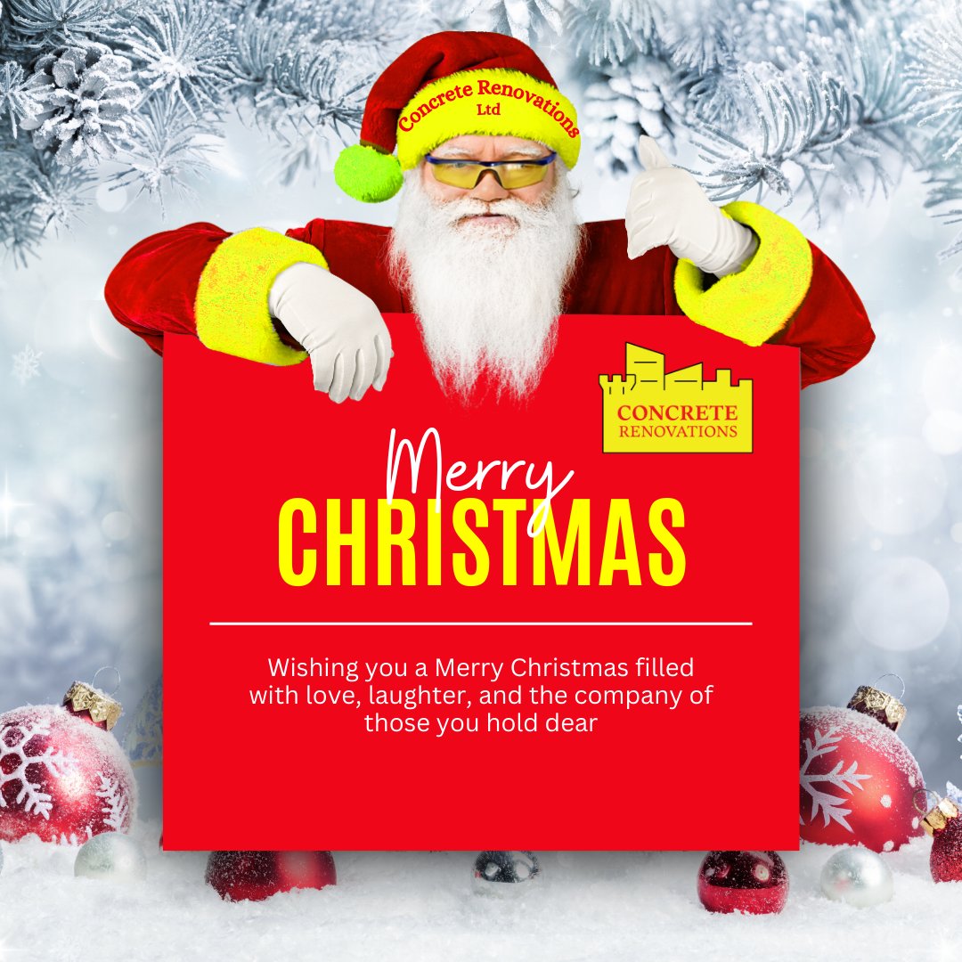 🎄🌟 Merry Christmas and Happy New Year from all of us at Concrete Renovations Ltd! #MerryChristmas #HappyHolidays #ConcreteRenovationsLtd #HeritageRestoration #PreservingHistory