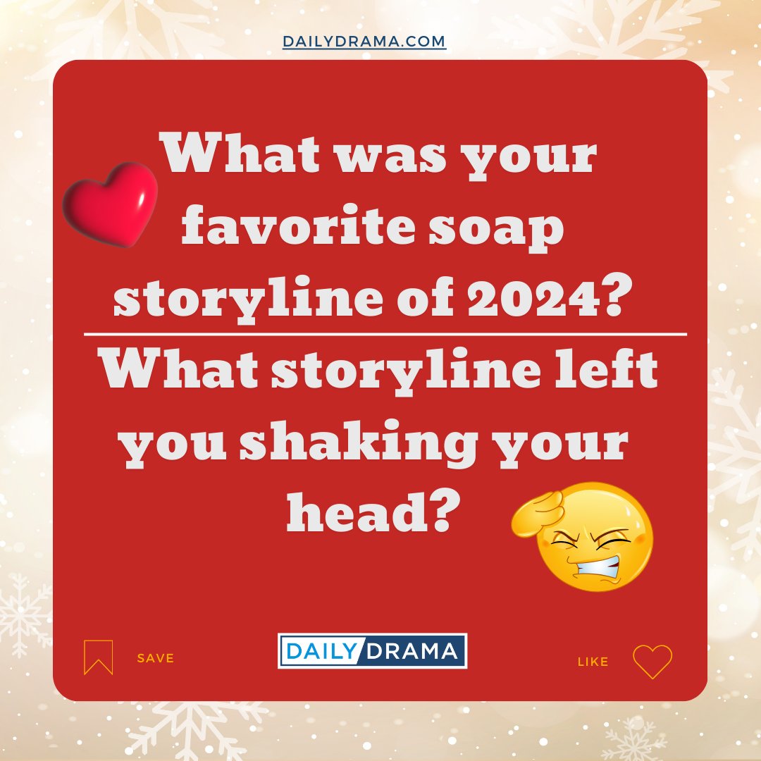 dailydramatv's tweet image. Share your most memorable moments—both the breathtaking comebacks and the heart-wrenching farewells—from your beloved soaps. Let's look back on this emotional journey together. 🎭💔
#DailyDrama #GH #YR #BoldandBeautiful #Days