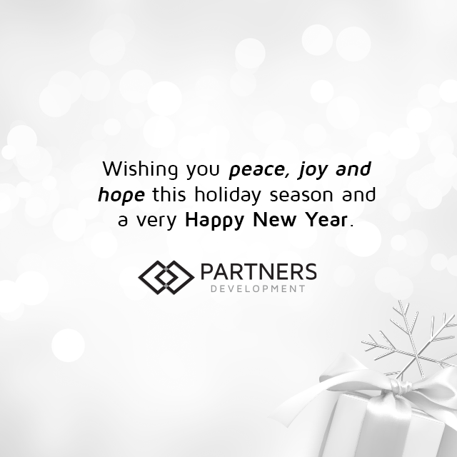 partnersdevelop's tweet photo. Wishing you peace, joy and hope this holiday season and a very Happy New Year. https://t.co/CTDMc6T4BB