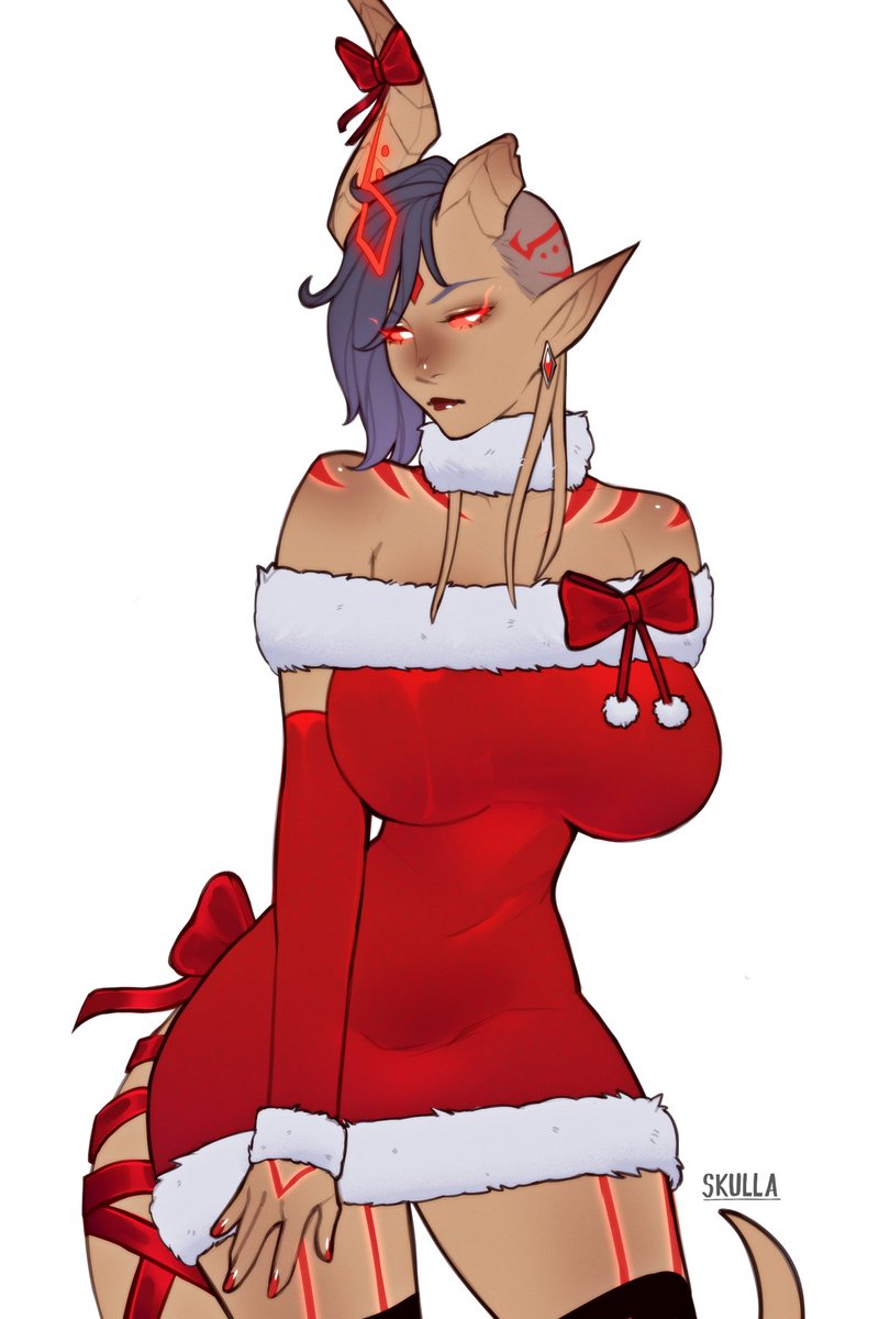 skulladraws's tweet photo. Ru'lex 
Day 24: Winter outfit
#Draecember2024 #Draecember https://t.co/uSHumvAZr8