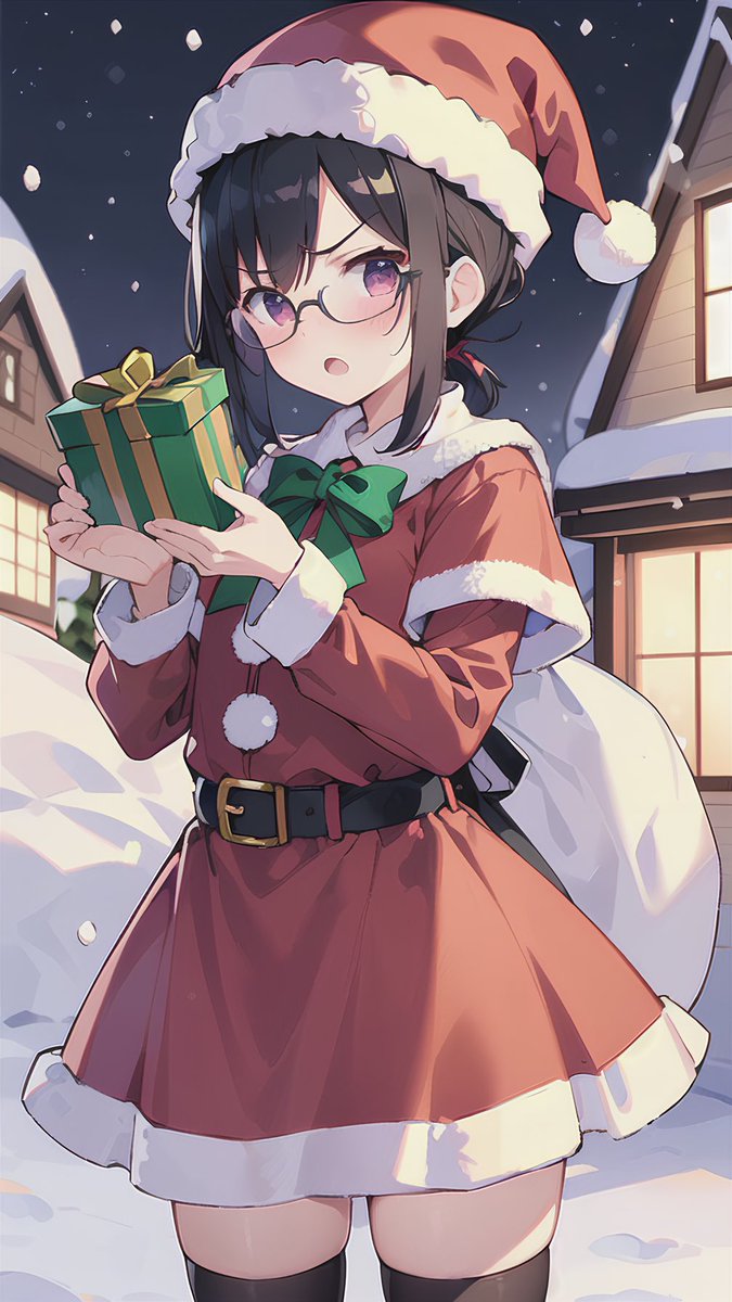 メ、メリークリスマス、、、
プ、、、、プレゼント持ってきたわよ

#AIイラスト #AIart
