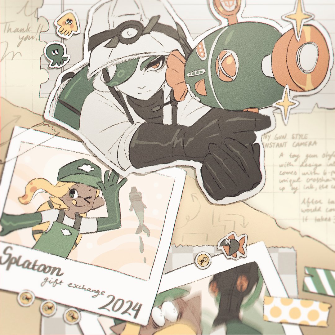 bel_by_the_sea's tweet photo. my entries for a splatoon-themed gift exchange hosted by @/Xolot58 and @/haze111nuts !!🎄 
my 🦑&amp;🐙 received a handmade jellyfish plush and an interesting camera gun?! https://t.co/WdEGhGaW87
