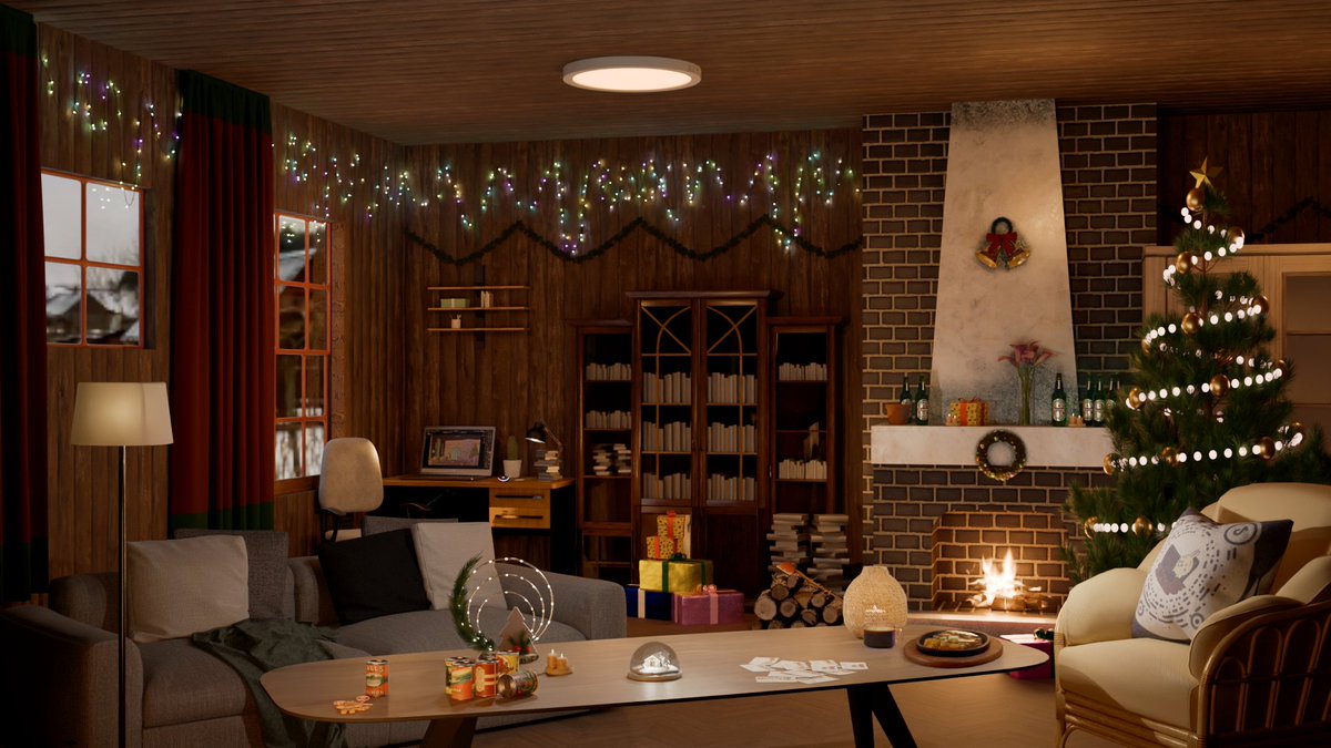 xiaoshemmmm's tweet photo. #blender #Christmas  #Room https://t.co/WJapebvA2a