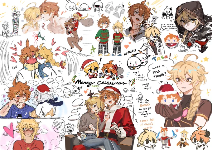 #タル空 christmas artjam time!! 🎄🎅🐳🌤️ 