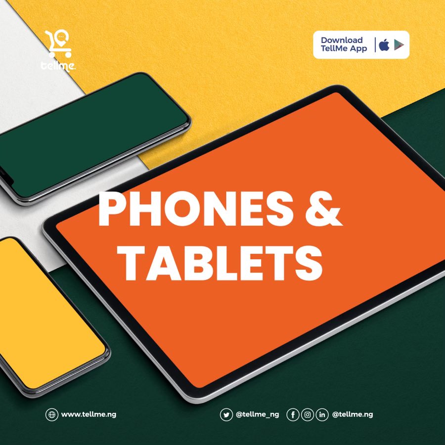 TellMe_ng's tweet photo. Stay connected with the latest devices! π±π» Get the best deals on phones and tablets on TellMe! #PhoneLove #TabletTalk #MobileDeals
π§: info@tellme.ng
IG: @tellmenigeria @tellme.ng247
X: @TellMe.ng
FB: TellMe Nigeria
@: tellmenigeria
#tellmeonlineshopping https://t.co/9cdwv5gSHn