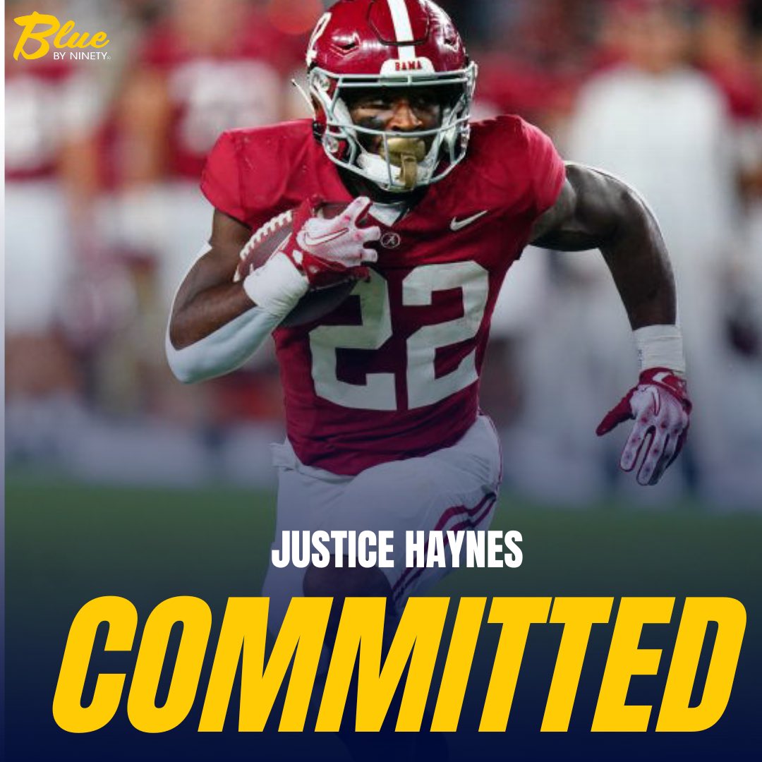 IT'S OFFICIAL!

Justice Haynes had committed to Michigan 〽️

We just got a game-changer at running back 😎