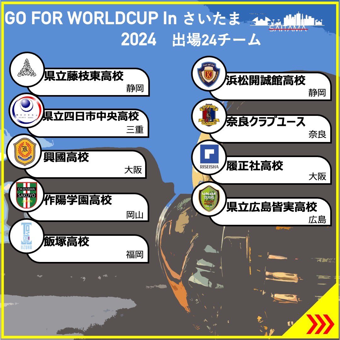 katalleracademy's tweet photo. 【U18】
本日よりGO FOR WORLDCUP in Saitama2024に参加させて頂きます。
大会関係者の皆様にはご招待いただき感謝申し上げます。
新チーム立ち上げの大事な遠征になります。
選手達にとって実のある遠征になるように頑張ります!!
#カターレ富山
#academy
#GOFOR https://t.co/mxaxm9c1Ac