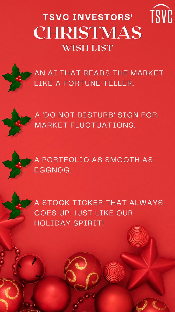 ✨🎄This holiday season, we’re dreaming big at #TSVC.

Our investors’ Christmas Wish List is here, and it’s filled with wishes as bold as the market: