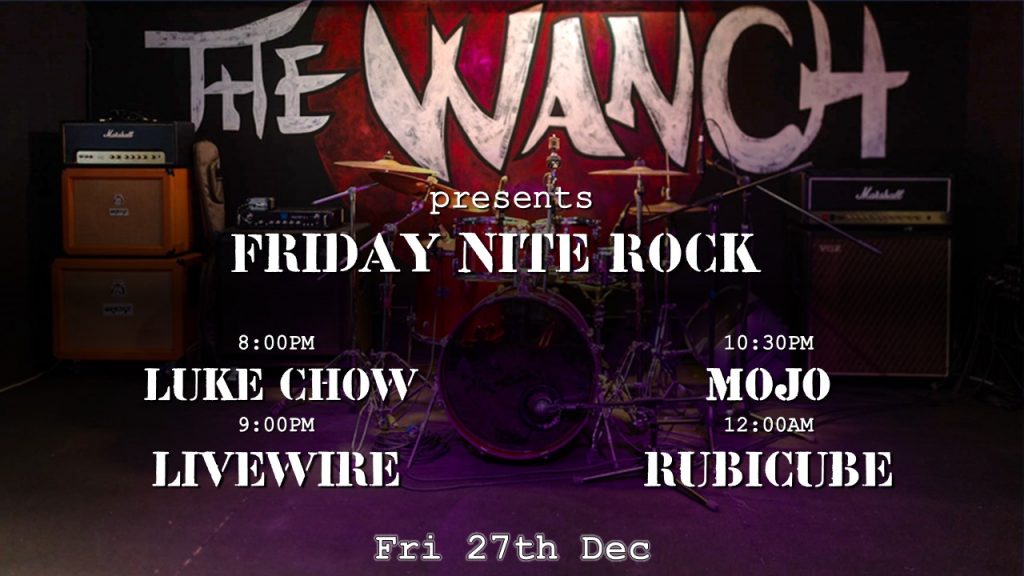 Fri Dec 27, 18:00: 6pm Acoustic Happy Hour Featuring Bryant 8pm Luke Chow 9pm Livewire 10:30pm MOJO 12am Rubicube: The Wanch rocks your Friday night starting at 6pm with Acoustic Happy Hour features Bryant performing… dlvr.it/TH00XG #HK #HKLiveMusic #HKnightlife