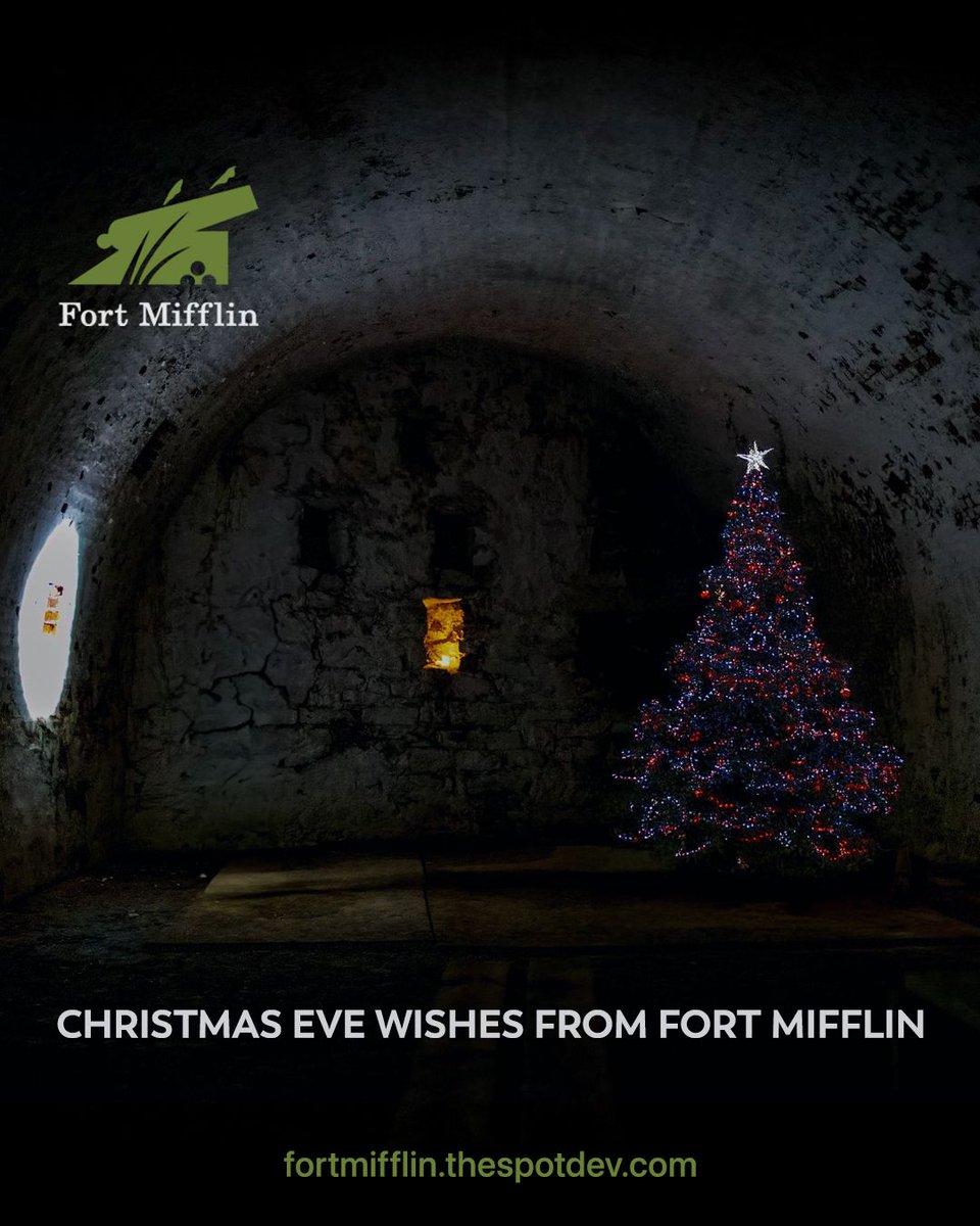 Sending warm wishes from our historic landmark to you and yours on this magical night.

Merry Christmas Eve! 🎄🕯️✨

#SaveTheFort #FortMifflin #LivingHistory #DonateNow# Philadelphia #merrychristmas #happyholidays #feliznavidad