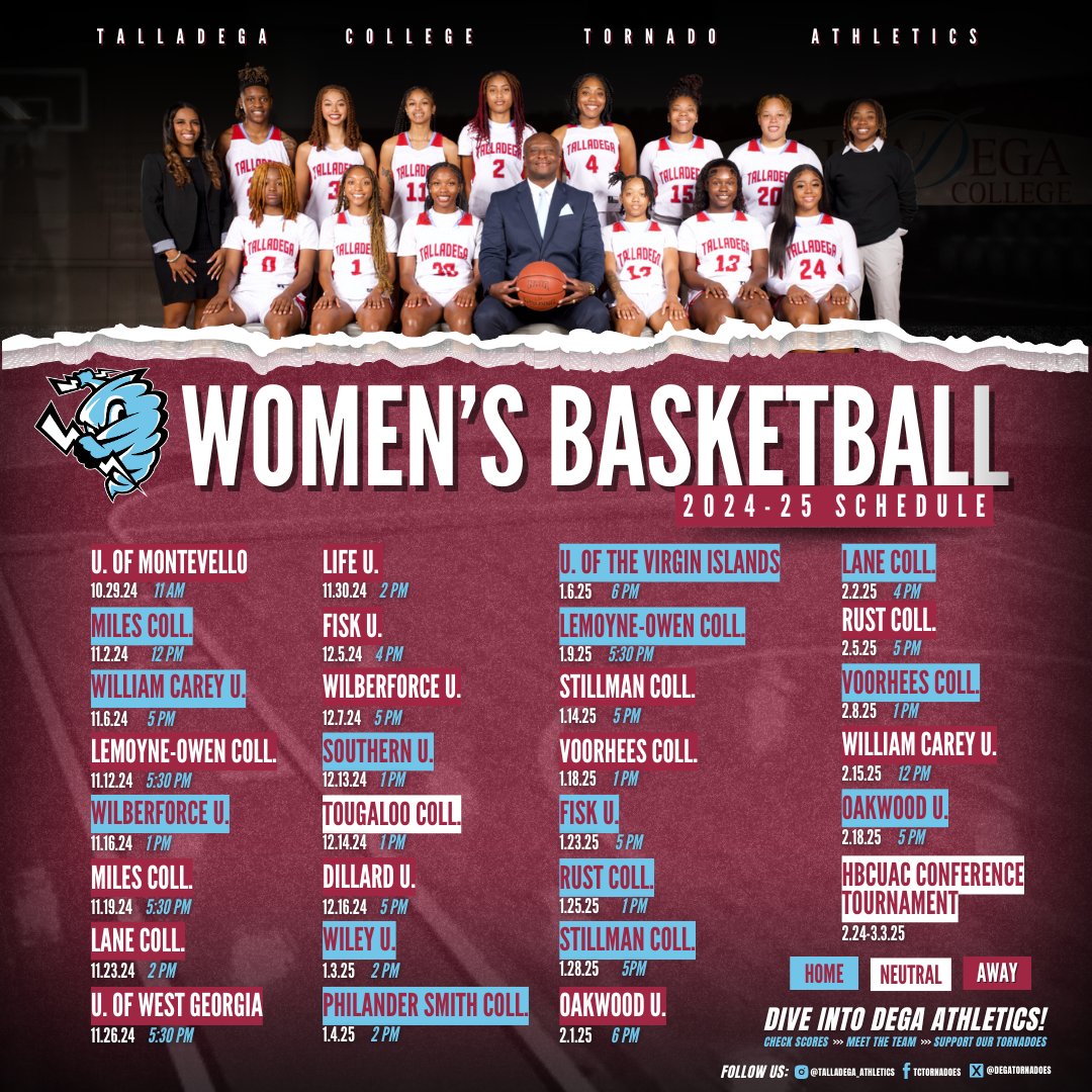 DegaTornadoes's tweet image. #DegaWBB 🌪️🏀 The season is in full swing, and our women’s basketball team is poised to make a splash when we resume play in the new year! Check out our schedule and join us in supporting our fierce Lady Tornadoes as they continue their quest for success! Let’s rally together!