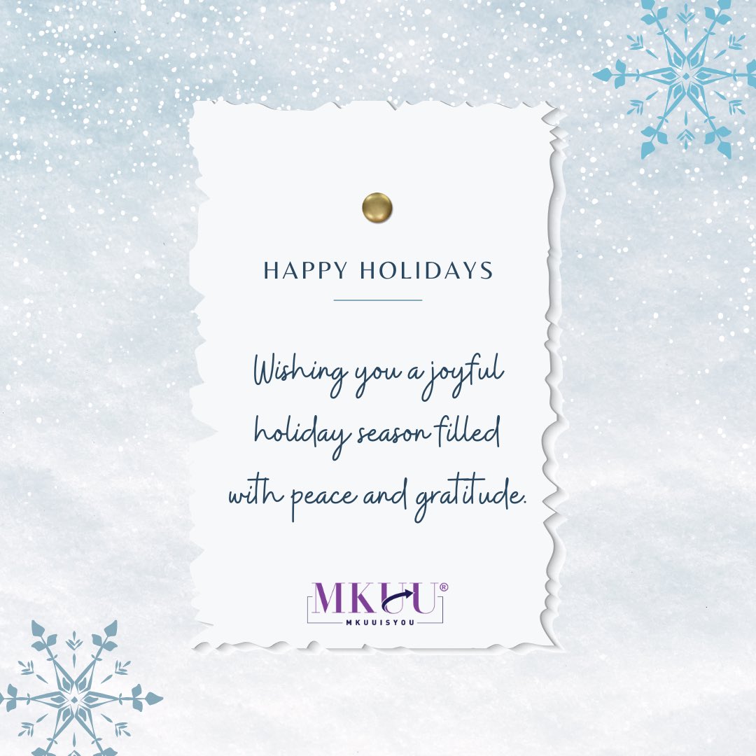 mkuuisyou's tweet photo. Happy Holidays from all of us at MKUU! ❄️ https://t.co/qIjVlEh5JK