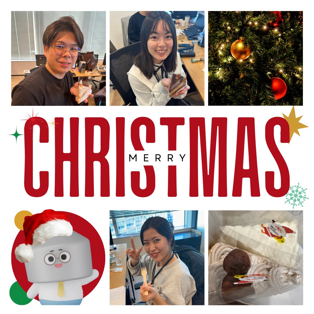bulletgroup_X's tweet image. 🎅メリークリスマス🌲
皆さんどんなクリスマスをお過ごしですか?✨
バレットグループでは先輩社員からの差し入れケーキをみんなで食べて、
ひと時のクリスマスムードを楽しみました🍰
今年も残りわずかですが、
体に気をつけて過ごしましょう🥰
#新卒 #就活 #26卒 #クリスマス #もうすぐ2025年