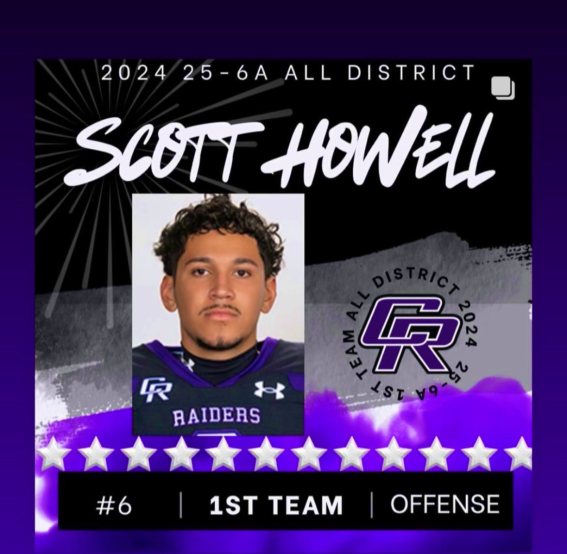 Blessed to be honored. Thank you coaches for allowing me to play for you.  Thank you to my teammates, couldn’t have done it without you! <a href="/RRCRFootball/">Cedar Ridge Football</a> <a href="/XSantikham/">Coach Santikham</a>