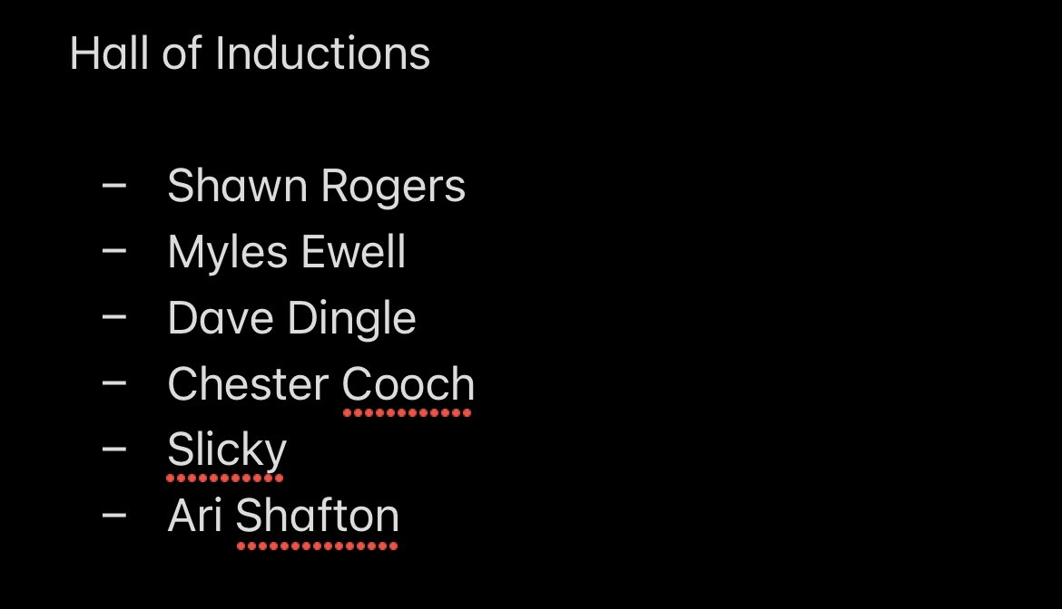 Hall Of Fame inductions! This isn’t a vote this is a done deal. Congrats to those who made it