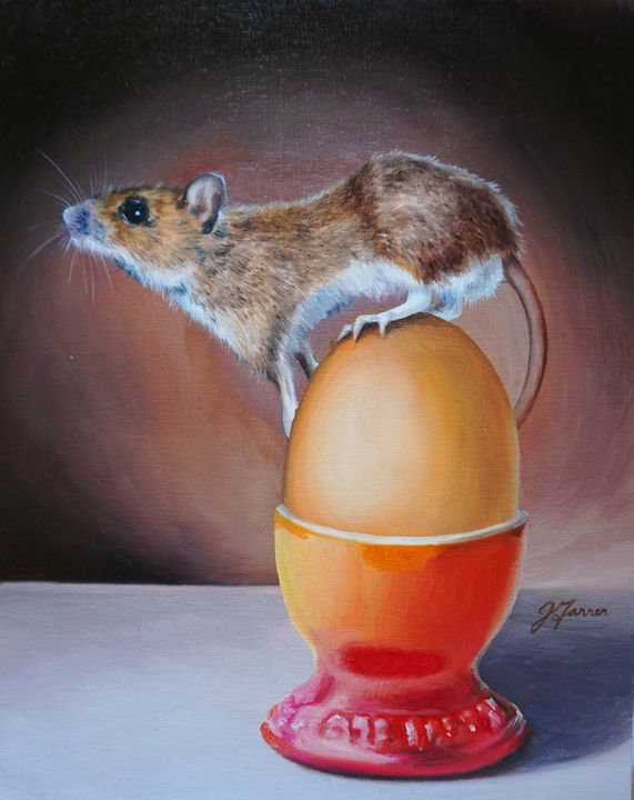 PaintedNames's tweet image. Art of the Day: "BREAKFAST MOUSE". Buy at: ArtPal.com/jaynefarrer?i=…