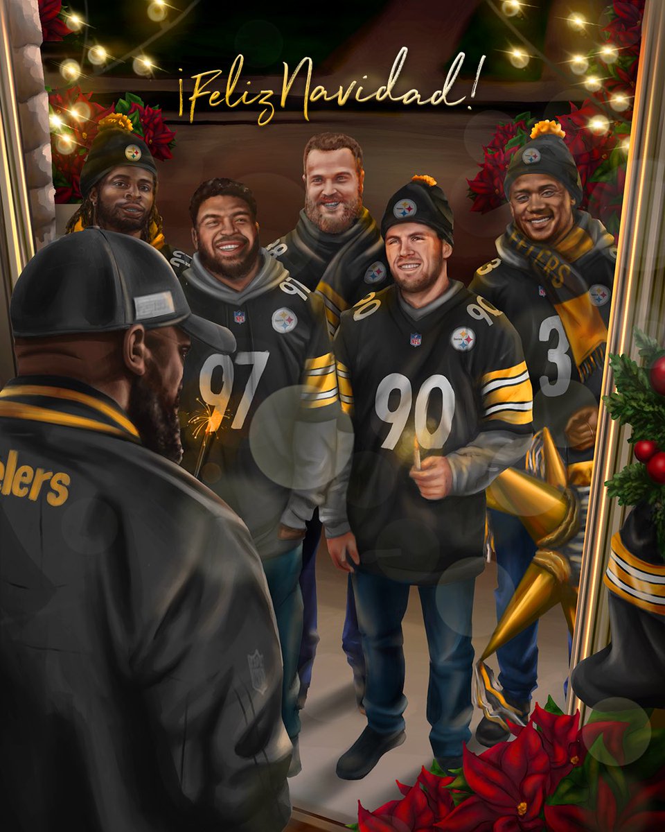 ¡De parte de sus Pittsburgh Steelers, les deseamos una Feliz Navidad! 🎄🎅