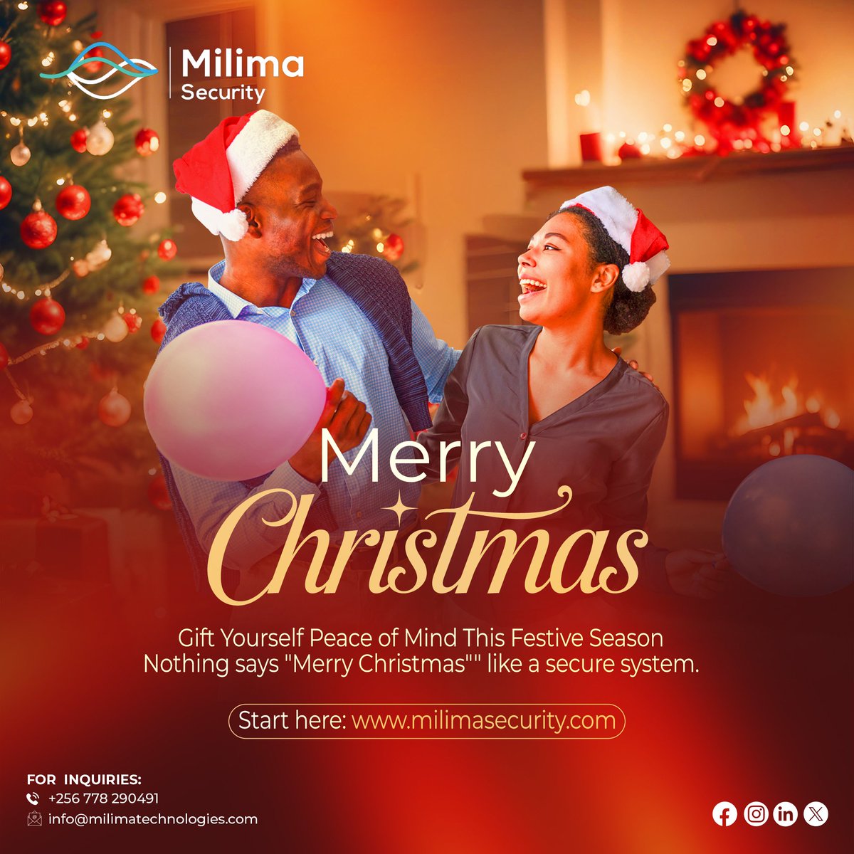 milimatechug's tweet image. Celebrate Christmas with peace of mind! 

Secure your systems and enjoy the festive season with Milima Security. Start your journey to safety today: milimasecurity.com 🎅 #MerryChristmas #SecureSystems #MilimaSecurity