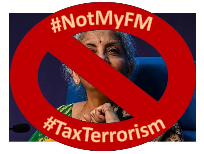 dineshbatla's tweet image. #TaxTerrorism #NotMyFM