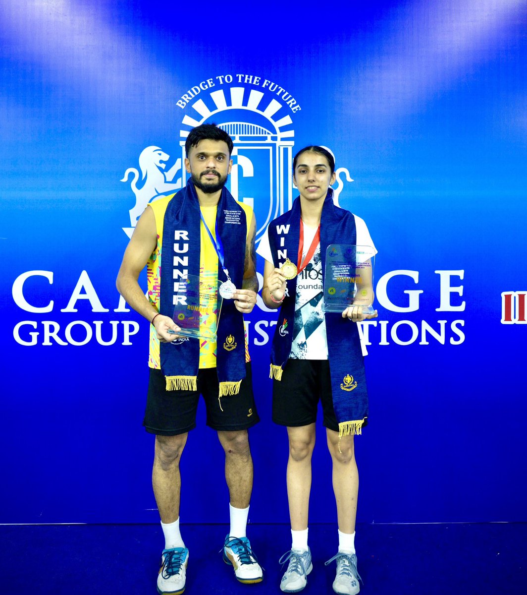 Huge shoutout to our amazing trainees! 🎉 Devika Sihag is the National Badminton Champion, and Mithun Manjunath is the Runner Up! So proud of you both! 🏸 <a href="/Infy_Foundation/">Infosys Foundation India</a> <a href="/YonexSunriseIn/">Yonex Sunrise India</a> <a href="/BAI_Media/">BAI Media</a> <a href="/Media_SAI/">SAI Media</a>