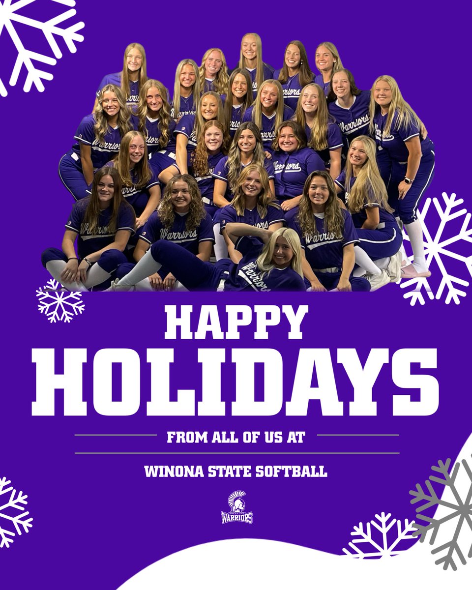 Happy Holidays from Winona State Softball!