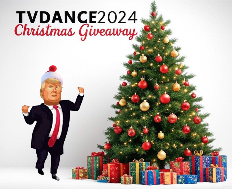 TVDance2024's tweet photo. 🎄✨ Merry Christmas, Dance Enthusiasts! ✨🎄

Get ready to jingle all the way with our Christmas Giveaway celebrating the legendary Trump Victory Dance (TVDANCE)! We're giving away 1 Million $TVDANCE tokens each to 5 lucky winners! 🎉🎄🎉

Here's how to join the festive dance:

Like this post - Show your holiday spirit!
Repost this post - Spread the dance moves!
Tag a friend - Share the Christmas cheer!
Join the TVDANCE2024 Telegram channel - Click here and post your proof! Telegram channel: https://t.co/pNFUDsybtX

The giveaway ends at 11:59pm PST on December 25th, 2024. Winners will be randomly picked and announced within 48 hours after the participation period ends. Let's dance through Christmas! 🥳🎅

#TVDANCE #ChristmasDance #ChristmasGiveaway #TrumpDance